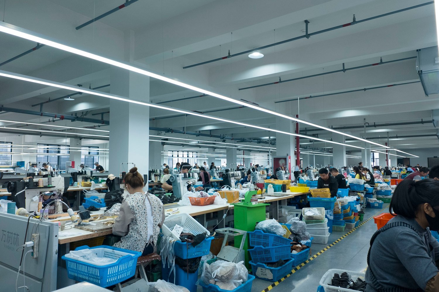 SHARK footwear production floor
